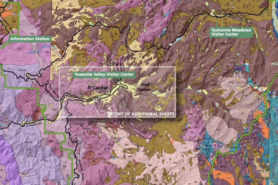 GIS map of Yosemite National Park